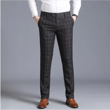 Four Seasons Нови мъжки костюмные панталони, бизнес, мода, обикновена панталони от 4 цвята, офис ежедневни панталони с права тръба, мъжки марка дрехи