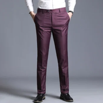 Four Seasons Нови мъжки костюмные панталони, бизнес, мода, обикновена панталони от 4 цвята, офис ежедневни панталони с права тръба, мъжки марка дрехи