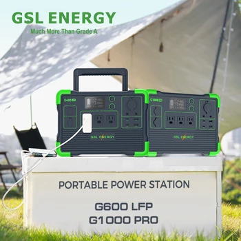 GSL Energy AC 100-120 600 W 1000 W открит Lifepo4 Слънчев генератор Power Banks преносима електрическа централа