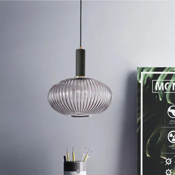 GSPLAN Nordic Ретро ресторант витражная полилей творчески лампа за дневна Прост малка странична лампа LED E27 Light