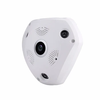 H. 265 4MP куполна IP POE камера на 180 градуса 360 градуса обектив Пластмасов корпус домашна мрежова камера за сигурност на закрито