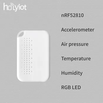 Holyiot nRF52810 Eddystone ibeacon Tag МОЖНО нискоенергийна Модул LIS2DH12 Акселерометър SHT40 Сензор за температура и Влажност на въздуха LPS22HB