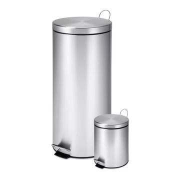 Honey Can Do 8 литра и 1,32 литра кухненската кофа за боклук от неръждаема стомана, комбинирани определени