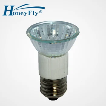 HoneyFly 10 бр. Халогенна Лампа JDR 2700-3000 ДО 50 W 220 В Точка Лампа Топло Бяла Прозрачна Стъклена Лампа За Украса на помещения Lamba