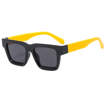 Ins-Популярните Цветни Квадратни Слънчеви Очила Дамски Класически Ретро Мъжки Нюанси на Трендови Мъжки Градиентные Слънчеви Очила с UV400 Женски Oculus
