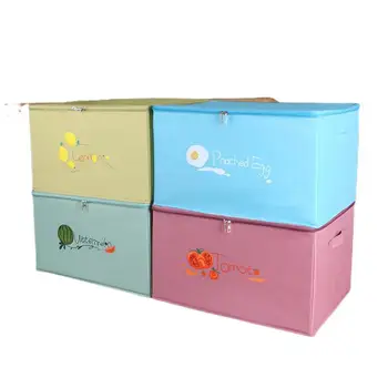 Jul333 Кутия за съхранение на дрехи с цип, тъканно художествена домакински сгъваема кутия за сортиране