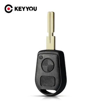 KEYYOU Калъф за Дистанционно Ключодържател Подмяна на Корпуса на Ключ за Кола 2 Бутона Калъф За Ключове Защитен Ключодържател за BMW E38 E39 E36 Z3 За оформяне на Интериора