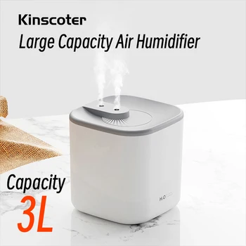 KINSCOTER най-нов овлажнител за въздух с двоен накрайник 3Л, дифузор ароматния етерично масло с голям капацитет за домашна спални