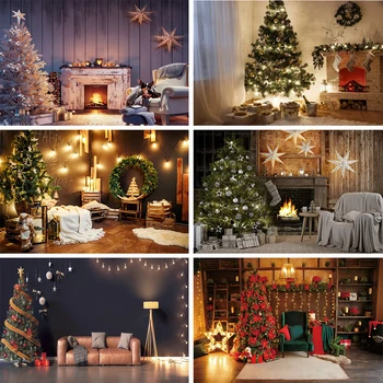 Laeacco Декор за Коледно парти, детски портрет, Коледни снимки, фонове за фото студио