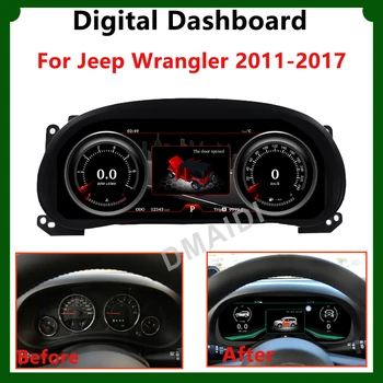 LCD табло Клъстер Автомобили Цифров Такса За Jeep Wrangler 2011-2017 Linux Экранный Дисплей Инструмент Виртуална Панел на Кабината Измерване на Скоростта на