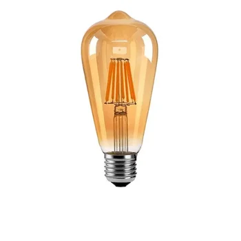 Led Лампи с нажежаема жичка Edison Golden Art Светлини ST64 Dimmable E27 B22 2W 4W 6W 8W 10W 12W 110V 220V 2700K Енергийни Лампа 360 Градуса