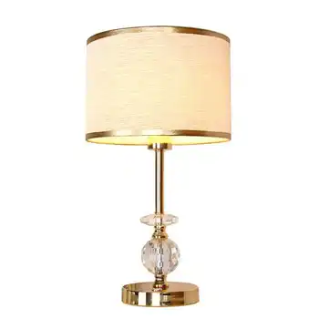 Led Осветление Златен Ръб на Абажура Топка Кристален Настолна Лампа за Спални Хол Нощна Лампа Модерна Европейска Кристален Лампа E27