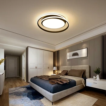 Led тавана лампа за спални, трапезария, кабинет, кръгла кухня, модерно покривно домашно осветление, лампа с дистанционно управление, лампа