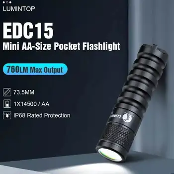 Led фенерче Lumintop 760lm IP68 водоустойчив преносим ключодържател, фенери, работещи на батерии 14500, Авариен къмпинг на открито