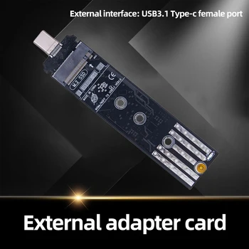 M. 2 КЪМ USB 3.1 TYPE-C Карта-адаптер 10 gbps NVME NGFF Sata Двойна Протокол към SSD-адаптер Type C Конвертор SSD Странично Card Такса