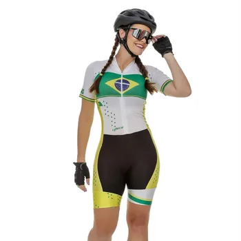 Macaquinho Brasil Prata Feminino Колоездене Маймуна Ciclismo Линче Манга Кърт Годишният Байк За Триатлон Джърси Мтб Skinsuit Гащеризон