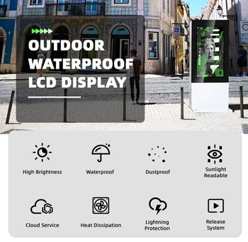 Marvel Design Висока и студена Здрав Автоматичен Охлаждащ и Отоплителен LCD екран за външна реклама Цена на Павилион Totem