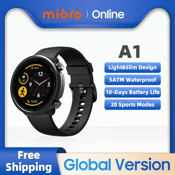 Mibro A1 Smartwatch Глобалната Версия на наблюдение на сърдечната честота с кислород в кръвта 5ATM Водоустойчив Модни Bluetooth Спортни Мъжки и Женски Смарт часовници