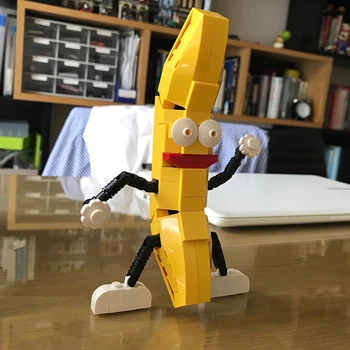 MOC Танцуващи бананови блокове пъзел Творчески Класически Забавен поглед на новостите Плодове Интерактивни сглобяеми играчки, Колекция от филми 2022