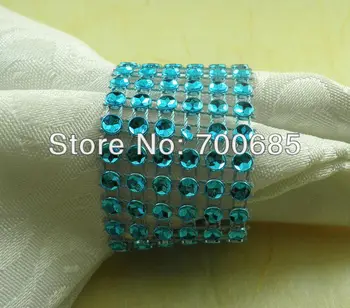 ncrystal diamond sheet евтино пръстен за салфетки син цвят, държач за кърпички за сватба