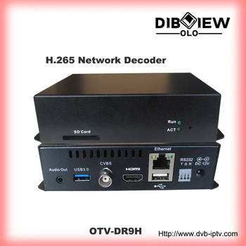 OTV-DR9H Мини 4 ЗА CVBS, HDMI изход H. 265 Мрежа декодер SRT HLS RTMP RTSP UDP HTTP Протокола