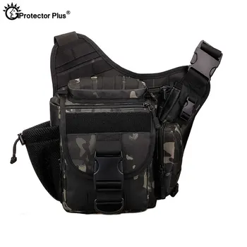 PROTECTOR PLUS Тактическа чанта-месинджър за спортове на открито, водоустойчив военна камуфляжная помещение, седельная чанта за катерене, къмпинг