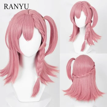 RANYU Honkai Star Rail Asta Перуки, Изкуствени дълги прави розово коса за cosplay, огнеупорни перука за парти