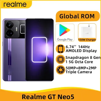 realme GT Neo 5 16 GB 256 GB Snapdragon 8 + Gen1 6,74 144 Hz AMOLED Екран 50 Mp Тройната Помещение 4600 mah Батерия 240 W Зарядно Устройство