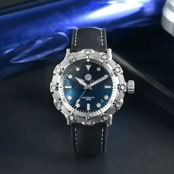 San Martin-автоматични механични луксозни мъжки часовник от титан оригинален дизайн с кръгла циферблат, лимитированная серия часа, сапфировые водоустойчив A