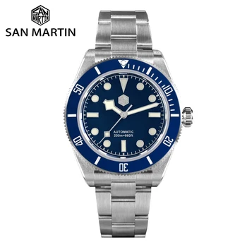 San Martin Нова реколта BB58 NH35 40 мм Diver луксозни мъжки часовник автоматично механични висок клас на марката бизнес ръчен часовник сапфир 20 бар