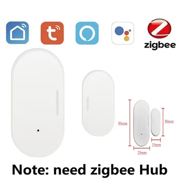 Sasha Zigbee Интелигентни Сензори за врати и прозорци Ключове система за Домашно алармата Управлявайте своята умна живот с Алекса Google Home