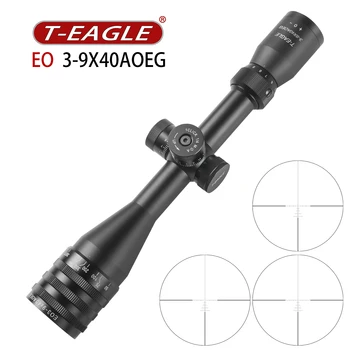 T-EAGLE Оптика EO3-9X40AOEG Оптичен Мерник Тактически Оптичен Прицел за Лов с Коллиматорным Пневматични пистолета PCP