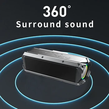 T200 100 W мощна преносима колонка Bluetooth колони за домашно кино 360 Стерео безжична основната част колона е говорител, музикален център на открито