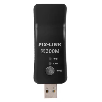 USB TV WiFi Dongle Адаптер за Samsung, LG, Sony Smart TV, 300 Mbit/с Универсален Безжичен Приемник RJ-45 WPS