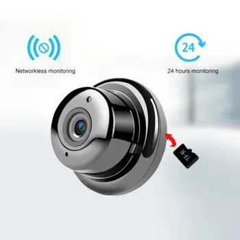 V380 Wifi 1080P Камера Безжично Инфрачервено за Видеонаблюдение HD Нощно Виждане Откриване на Движение 1,44 мм 3D 360 ° Камера за Видеонаблюдение