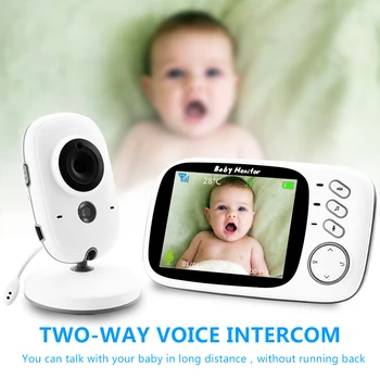 VB603 2,4 G безжична бебефони и радионяни с 3,2 инчов(и) LCD-дисплей, 2-лентов аудио разговор, камера за нощно виждане, камера за сигурност, бавачка
