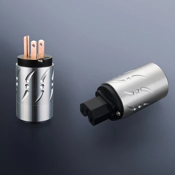 Viborg VM502 + VF502 чиста мед САЩ включете захранващия кабел за променлив ток HIFI IEC Конектор-конектор САМ включете щепсела на захранващия кабел