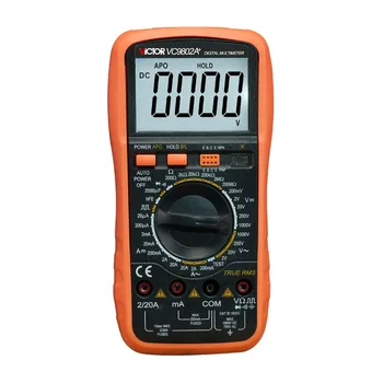 VICTOR VC9802A+ Професионален цифров мултицет Victor Multimeter, Цифров мултицет ac постоянно напрежение, 3 1/2 цифри.