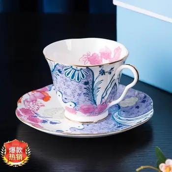 Wedgwood цвете танц на пеперуда синя чаша захар чиния изискана и красива чашата за кафе от костен порцелан чаша за следобеден чай подарък кутия