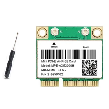 WiFi 6E AX210 Mini PCI-E, Безжична Мрежова карта WIFI6 Двухдиапазонная мрежова карта 2,4 G/5G Bluetooth 5,2 мрежов Адаптер карта