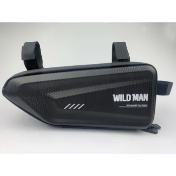 WILD MAN 1,5 Л голям капацитет непромокаемая велосипедна чанта на Предната тръбна рамка Телефон Водоустойчив колоездене, чанти за планински велосипеди Аксесоари
