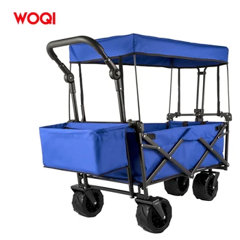 WOQI на Едро Сгъваем Ван сгъваеми колички за пазаруване с навес за риболов на открито, Къмпинг
