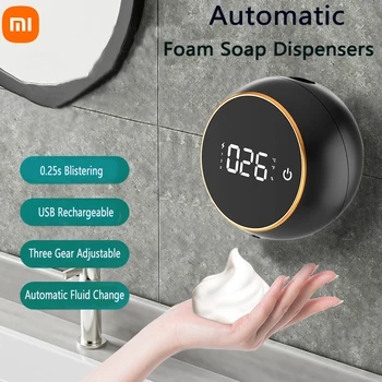 XIAOMI Автоматично опаковка течен сапун, USB акумулаторна машина за пяна за почистване, инфрачервен индукционный опаковка течност, led дисплей