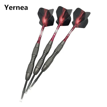 Yernea Нов дартс 3 бр. професионален твърд дартс 20 г за спорт и развлечения вътрешен Механизъм за хвърляне на червени алуминиеви стреличките