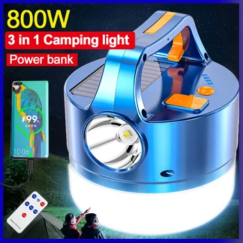 ZK50 800 W, преносим слънчева лампа за къмпинг, USB акумулаторна фенерче, лампа за палатка, светлини, аварийно осветление за улици