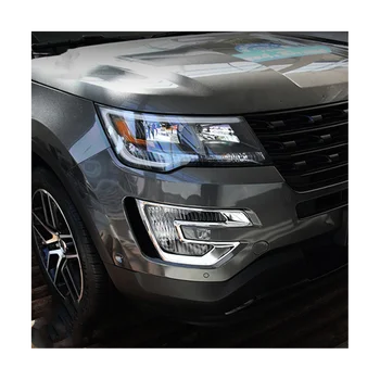 Авто предна броня, капак противотуманной фарове, тампон на фарове за Ford Explorer 2016 2017, аксесоари, 2 бр., сребро