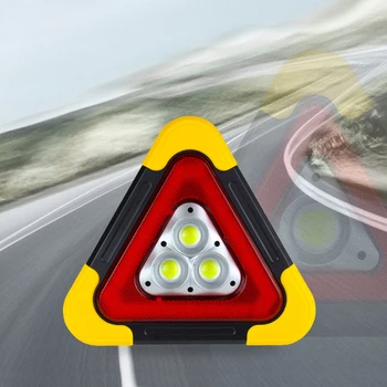 Автомобилна пътна триъгълна led лампа стробоскоп полицай мига предупредителен сигнал за безопасност на движението Usb лампа слънчев зарядно устройство