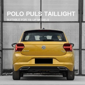 Автомобилни Аксесоари Led Светлини на Ремаркето Задна Светлина За VW Polo Plus 2019-2022 Ходова Завой Заден Сигнал DRL Авто Щепсела И да Играе.