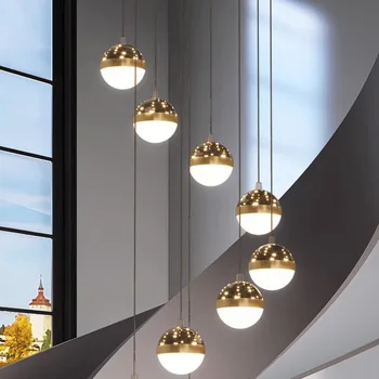 Арт скандинавски декор за дома, трапезария, окачена лампа, осветление в помещенията, лестничный лампа, окачена лампа, полилеи, лампи за дневна