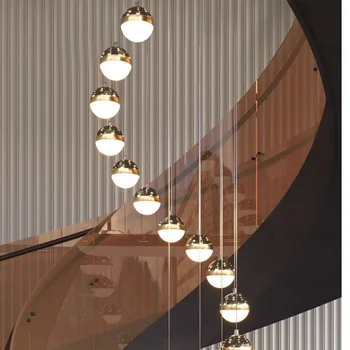 Арт скандинавски декор за дома, трапезария, окачена лампа, осветление в помещенията, лестничный лампа, окачена лампа, полилеи, лампи за дневна